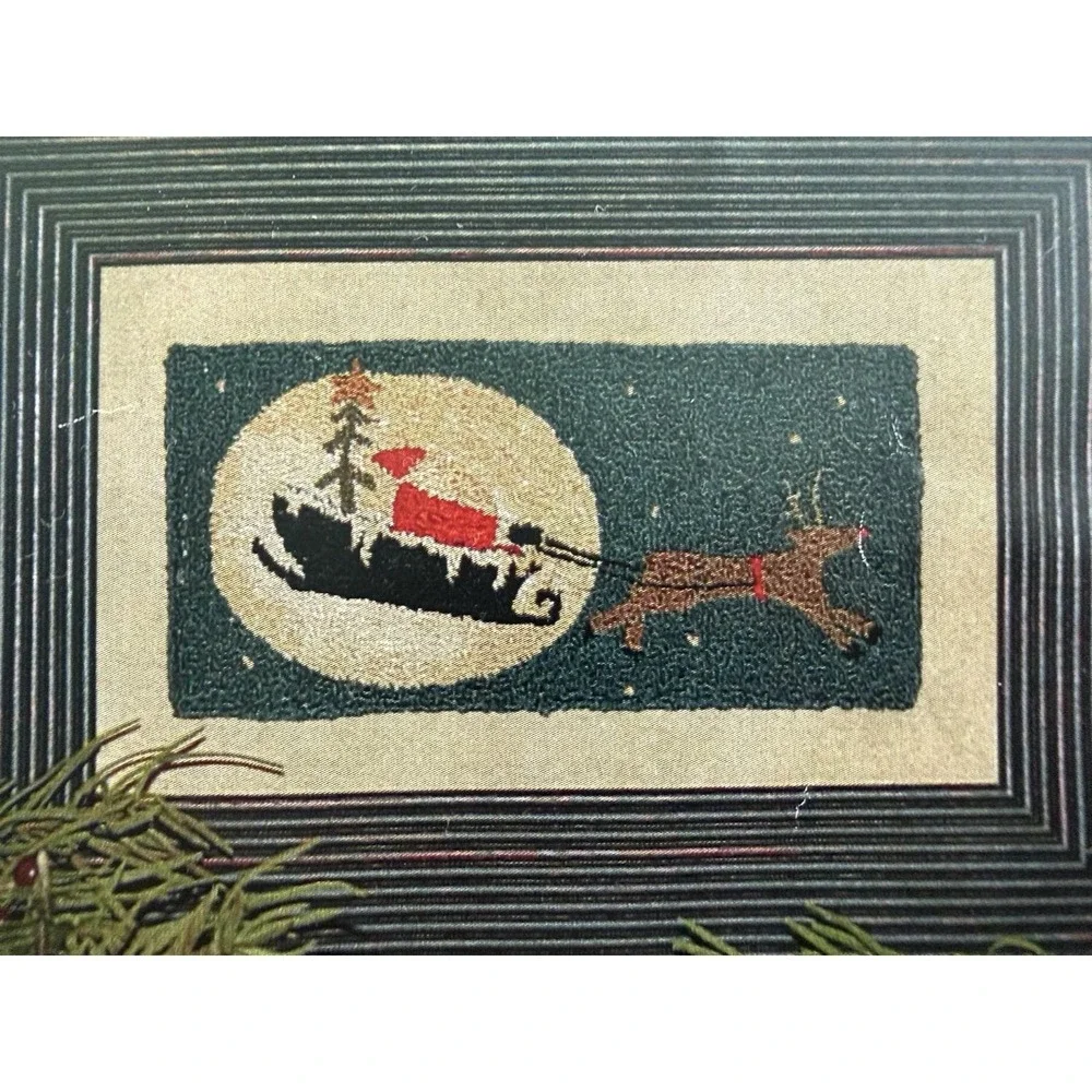 With Thy Needle & Thread Punchneedle Kit PN148 Christmas Ride Brenda Gervais